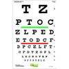 Snellen Peel-N-Stick Eye Test Chart, Red and Green Bar Visual
