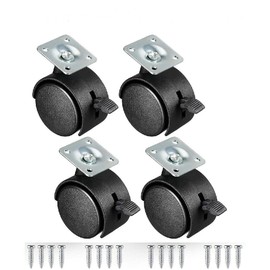 Multibao 4xPcs 2 Inch Castor Wheel Swivel Caster Plate Mounted for Furniture Trolley