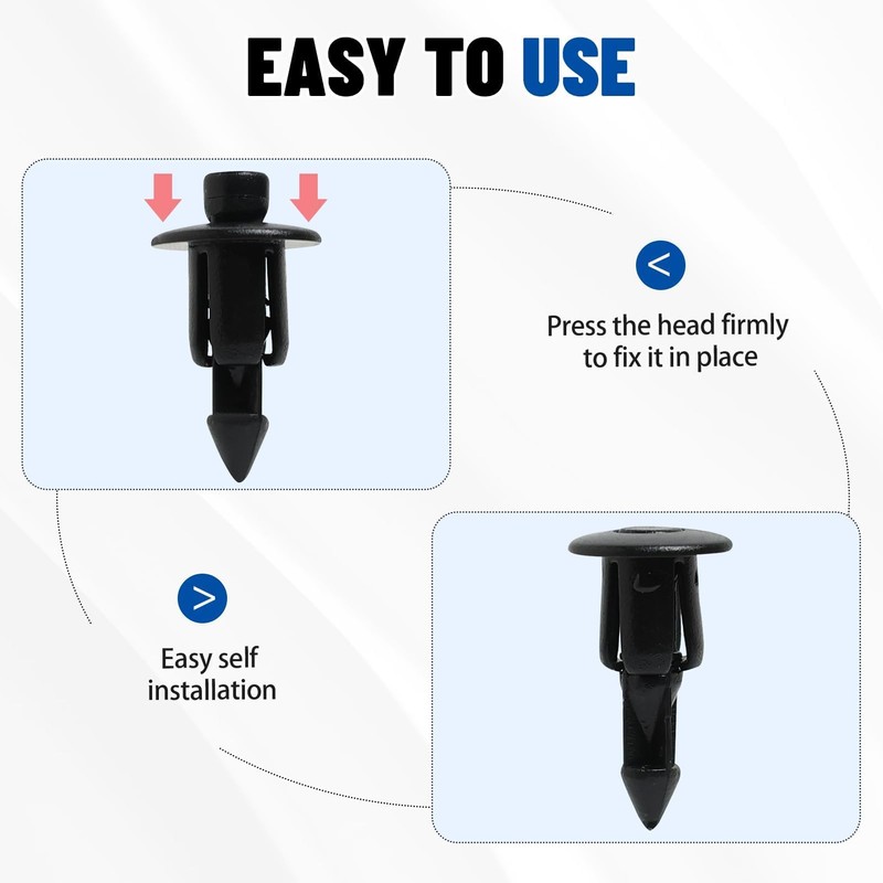 Plastic Rivets 6mm 50pcs Plastic Clips Rivets Motorcycle Fairing Trim