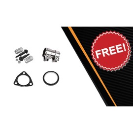 Northeastern Exhaust | Direct Fit Exhaust Resonator Pipe Compatible for Honda Civic 2002-2005 & Acura RSX 2002-2006 2.0L - Include Gasket, Boltkit and Sleeve