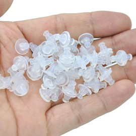 Earring Backs Rubber, 200pcs Soft Clear Silicone Earring Backs for Studs, Hypoallergenic Silicone Earrings Backs Replacement Safety Back Stoppers