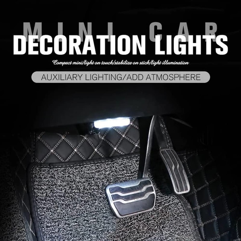 2Pcs Car Interior LED Sensor Light USB Rechargeable Touch Switch