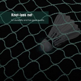 Badminton Net, 6.5 m x 0.5 m, Height Adjustable, Badminton Net, Portable, Durable, Tennis, Volleyball Net for Outdoor, Gym, Park, Court, Backyard, Beach Games (Green)