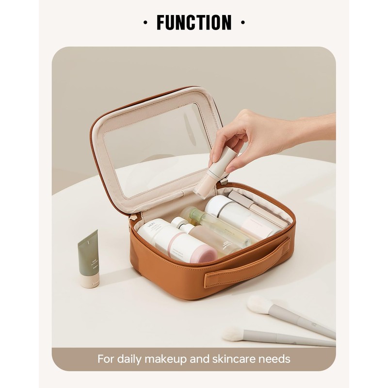 EACHY Travel Makeup Bag Clear Makeup Bag, Small Makeup Bag