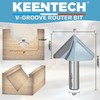 KEENTECH V Groove Router Bit 1/2" Shank, 90-Degree V Bit