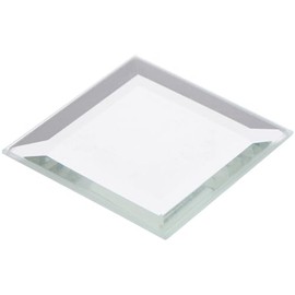 Plymor 1.5" Square, 3mm Thick Beveled Glass Mirror, Pack of 2