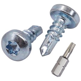 SKIR'CO (Pack of 30) Self Drilling Screws 4.8 x 13 mm Pan Head DIN 7504 N Zinc Plated Screws Self Tapping Screws