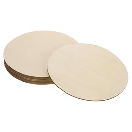 DMiotech Basswood Sheet Round Unfinished Wood Boards 8 Inch x 1/8 Inch Plywood Wood Circles Wood Discs for Crafts Painting Hobby DIY Model Projects, 10 Pack