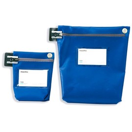 Versapak Cash Bag Tamper-Evident Zip Heavyweight Material Small W178xD50xH152mm Blue Ref CCB0