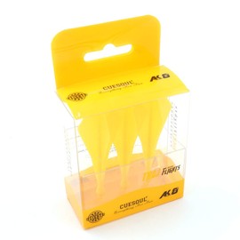 CUESOUL TRAJ AK8 New Integrated Dart Flights and Shafts Diamond Shape,Dart Flight Black Set of 3