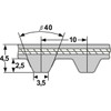 ConCar Zahnflachriemen PU Zahnriemen metrisch, Profil: 12 T10 850