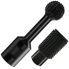 2Pcs Wood Carving Ball,Sphere Rotary Burr with 5/8-11 Threads,Sphere Rotary Burr Angle Grinder,Ball Gouge Angle Grinder Attachments,Wood Engraving Burr for 4 1/2 and 5 Inch Angle Grinder(black)