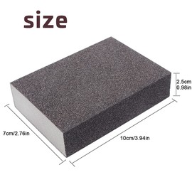 Sanding Block 4 Pieces Sanding Sponges with 4 Grits (60,100,150,220) Coarse/Medium/Fine/Superfine Wet and Dry Dual-use Abrasive Pads Washable and Reusable Sandpaper for Wood Walls Metal