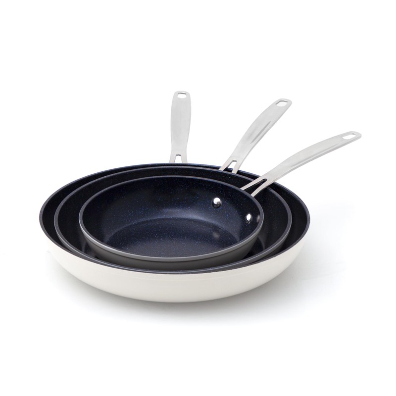 Nuwave 3-Piece Fry Pan Set, 8”, 10”, 12” Forged Lightweight,