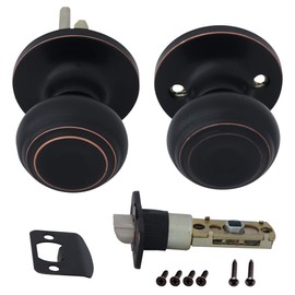 Honeywell Safes & Door Locks - Classic Passage Door Knob Interior - Ideal for Closets, Hallways & Non-Locking Bedroom Door Knobs with Easy Installation - ‎5.25"L x 2.75"W - Oil Rubbed Bronze - 8101403