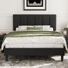 VECELO Queen Bed Frame with Upholstered Headboard, Heavy-Duty Platform Bedframe
