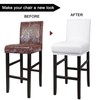 PiccoCasa Pack of 4 Bar Stool Covers, Waterproof Dining Chair