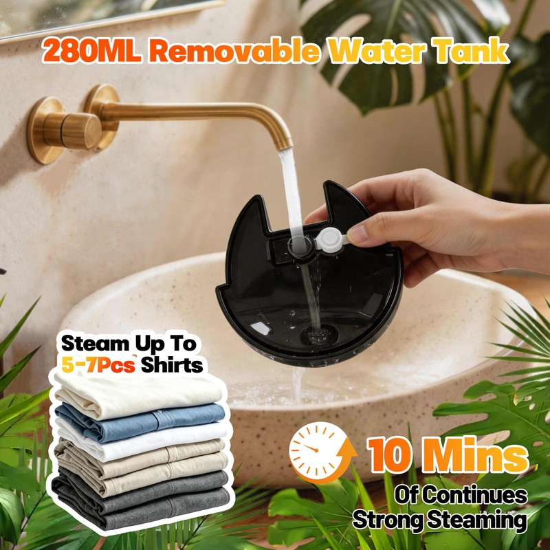 Handheld Steamer for Clothes, 1800W Powerful Steam & Fast Wrinkle