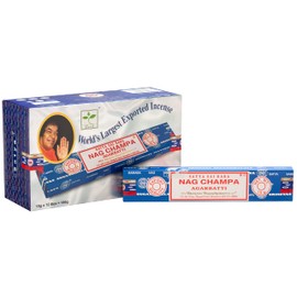 EARTH Satya Nag Champa Premium Incense Sticks 15 GMS (Pack of 12) (Green Certified) - Naturally Hand Rolled Agarbatti- Perfect for Worshipping, Church, Aroma Therapy, Relaxation, Positivity, Yoga