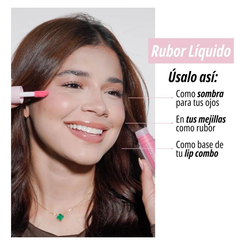 Blush Líquido Bonita Ani-k Maquillaje Rubor Rostro Labios