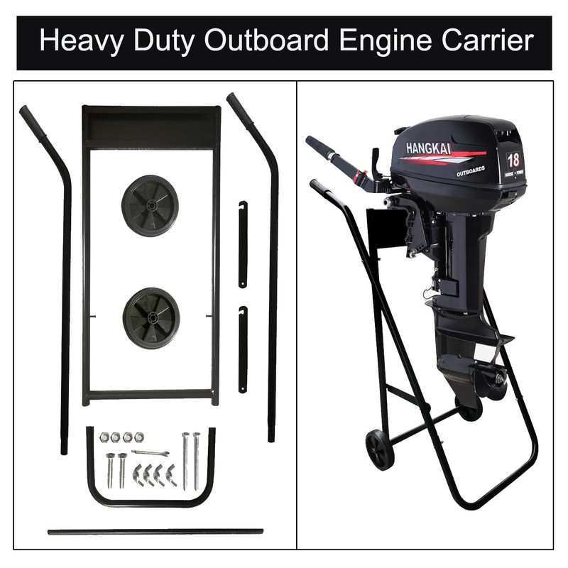 Outboard Boat Motor Stand, Heavy Duty Outboard Engine Carrier Cart