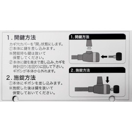 SAGISAKA 4040 Wire Lock with Key Hole Cover, 23.6 inches (60 cm)