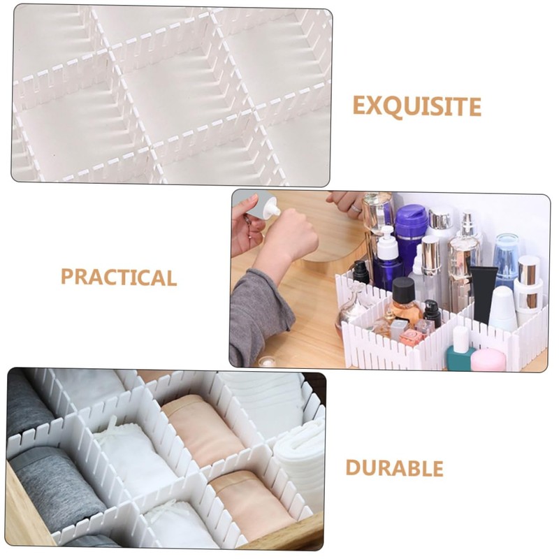 Operitacx Set of 8 Plastic Drawer Dividers DIY Organizer for