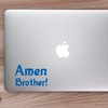 ANGDEST Amen Brother Prayer Religious Christian (Azure Blue) (Set of