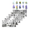JERCLITY 6pcs Seaside Scenery Nail Stamping Plate Nail Stamping Kit