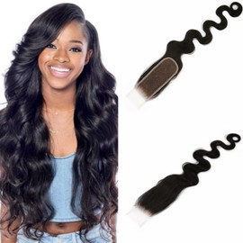 MEODI 2x6 Skinlike HD Lace Closure Only, Body Wave Human Hair 20 Inch