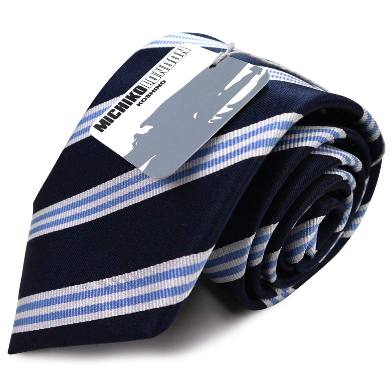 Michi Kolondon Brand Necktie, Made in Japan, 100% Silk, Jacquard