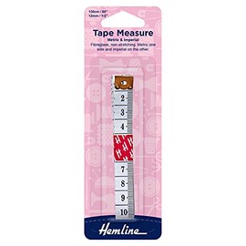 Hemline Tape Measure. Metric/Imperial measurement. 150cm/60" long