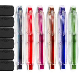 LOOKWORLD 6 Pack Reading Glasses Readers for Women and Men Fashion Compact Portable Thin Mini Small Scratch Resistant Lightweight Folding Reading Glasses (6 colors mixed, 2.0)