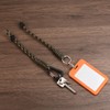 [PATIKIL] Badge Lanyard with Hook 26cm 4pcs Braided Wrist Keychain
