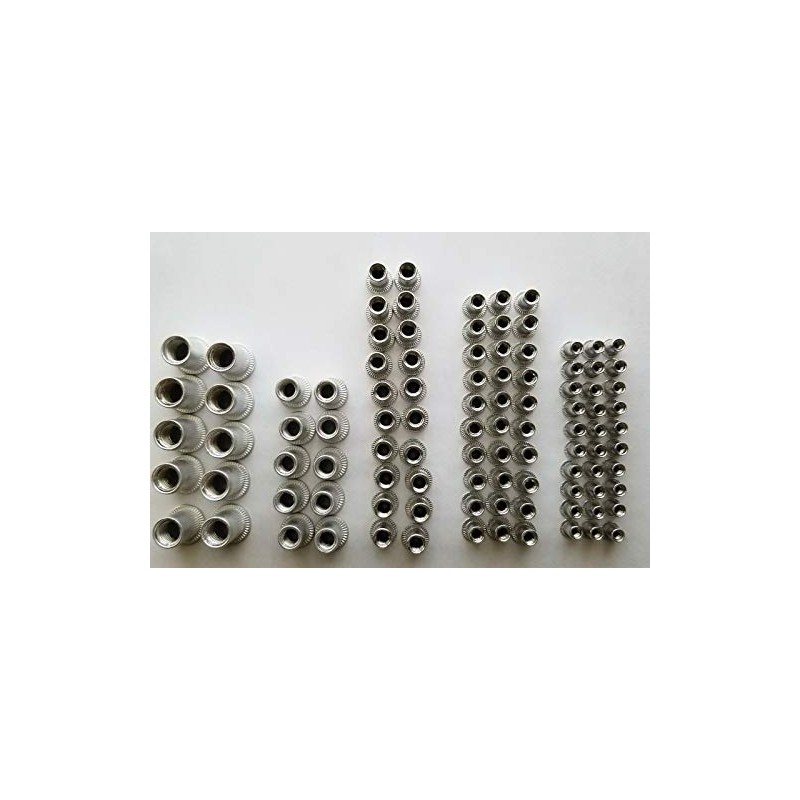 100 Pcs Metric Rivet Nut Insert Rivnut Aluminum Assort Kit
