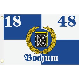 U24 Flagge Fahne Bochum 1848 Wappen Hissflagge 90 x 150 cm