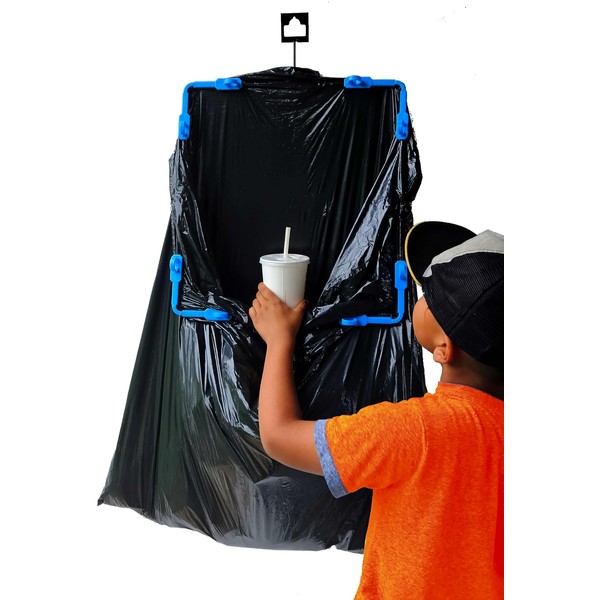 BagEZ Large Trash Bag Holder- heavy duty metal 16x17 Inch