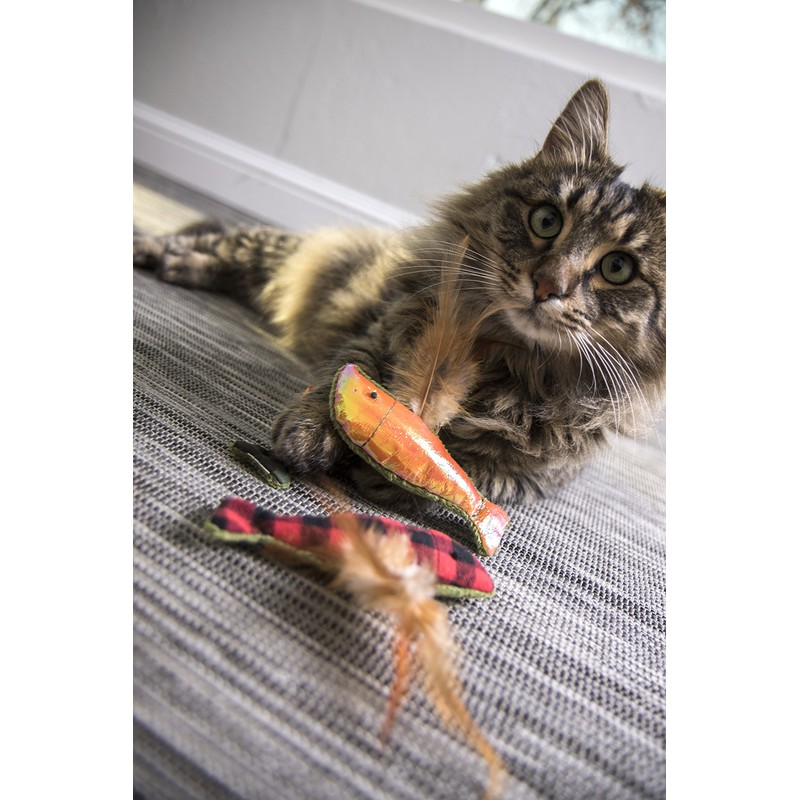 SmartyKat (3 Count Fish Friends Crinkle Catnip Cat Toys -