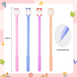 VAIOZXE 20 Pieces Cartoon Hamster Pens Kawaii Animal Hamster Black Gel Ink Pens Fun Animal Novelty Pens for Student Kids Gifts Home School Office Suppliess