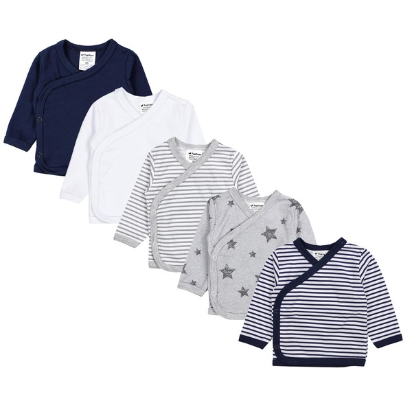 TupTam Long-Sleeved Cotton Wrap Shirts for Baby Boys, Pack of