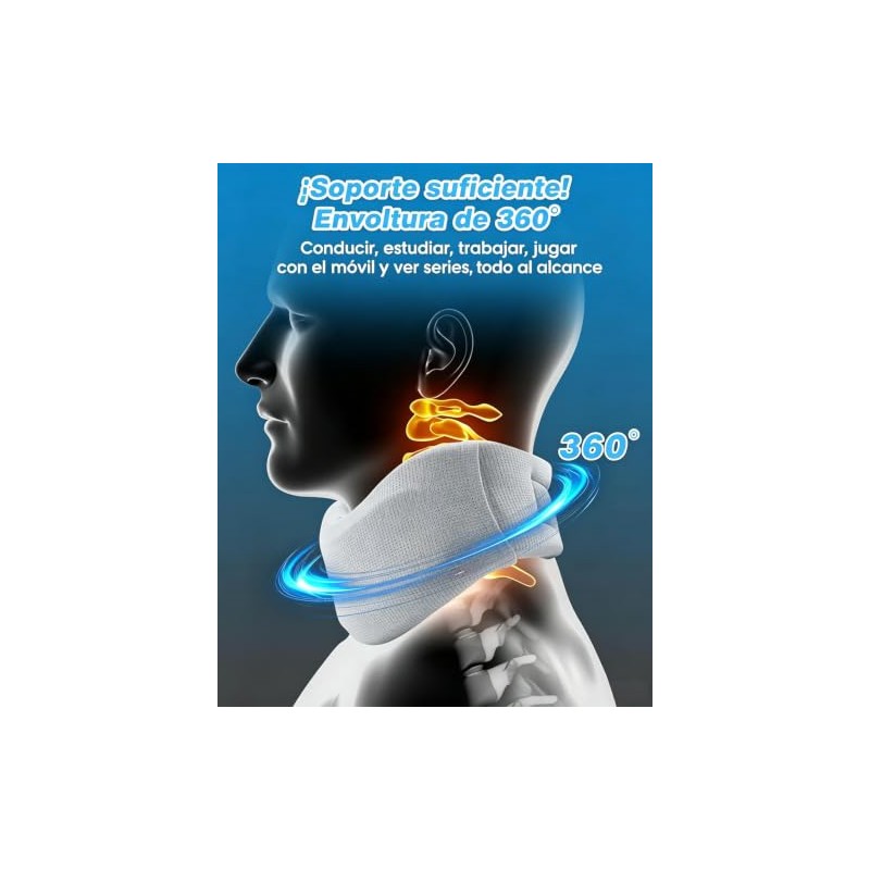 Descompresor Cervical, Collarin Cervical Para El Cuello, 2 Piezas,Nylon Y