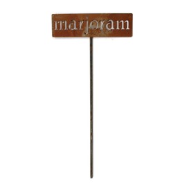 Classic Metal Garden Markers 19 Inches Tall (marjoram, Naturally Rusted)