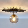 UOFUS Small Black Flush Mount Ceiling Light with Glass Globe