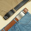 2 Pack Ratchet Belt 1 3/8", Mens leather Dress Belt