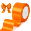 tenn well Orange Ribbon 50mm, 22 Meters Fabric Satin Ribbon