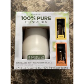 ScentSationals Aromatherapy - 100% Pure Essential Oils 3-Piece Diffuser Gift Set
