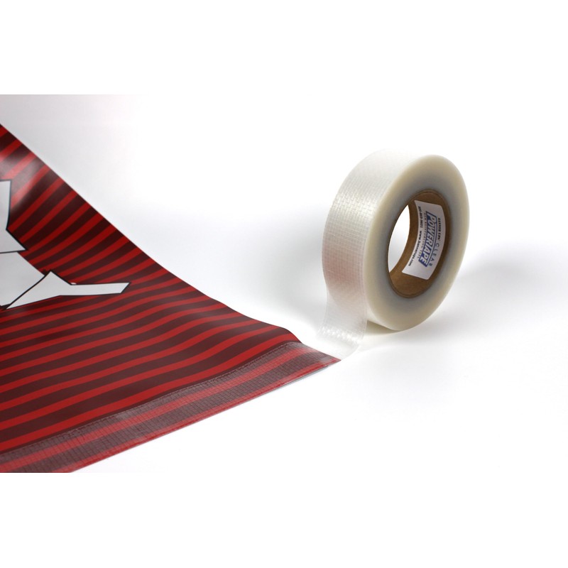 Banner Ups Clear Power Tape Hem Reinforcing Tape for Banners