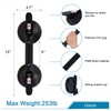 HEINSY 15inch Suction Shower Grab Bar, Portable Shower Handle Bar