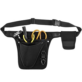 Garden Tool Belt Holster for Women & Men- Womens Adjustable Tool Belt Pouch for Electrician, Carpenter and Construction - LIFETIME Heavy Duty Oxford Tool Belt - Fits from 31.5" to 53" (Black)
