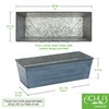 Achla Designs Galvanized Steel Flower Box Planter, Nantucket Blue, Medium